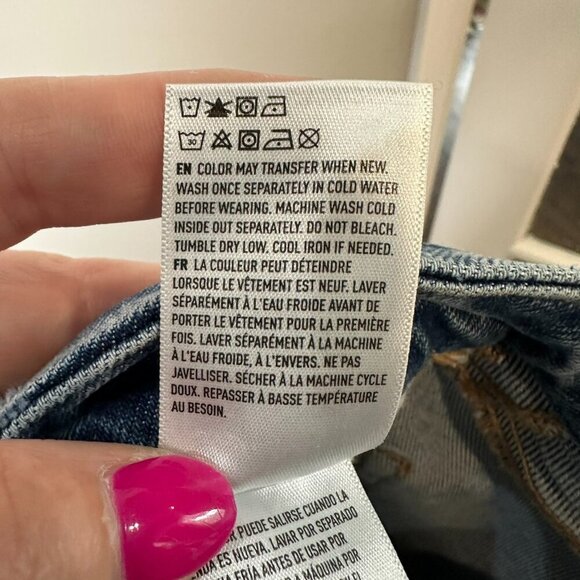 American Eagle 90's Bootcut Jeans Size 10 Short Split Hem Stretch - Picture 11 of 14